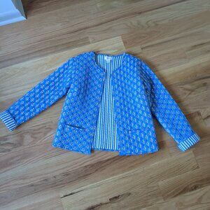 Quilted Block Print Jacket by Japna - Size M